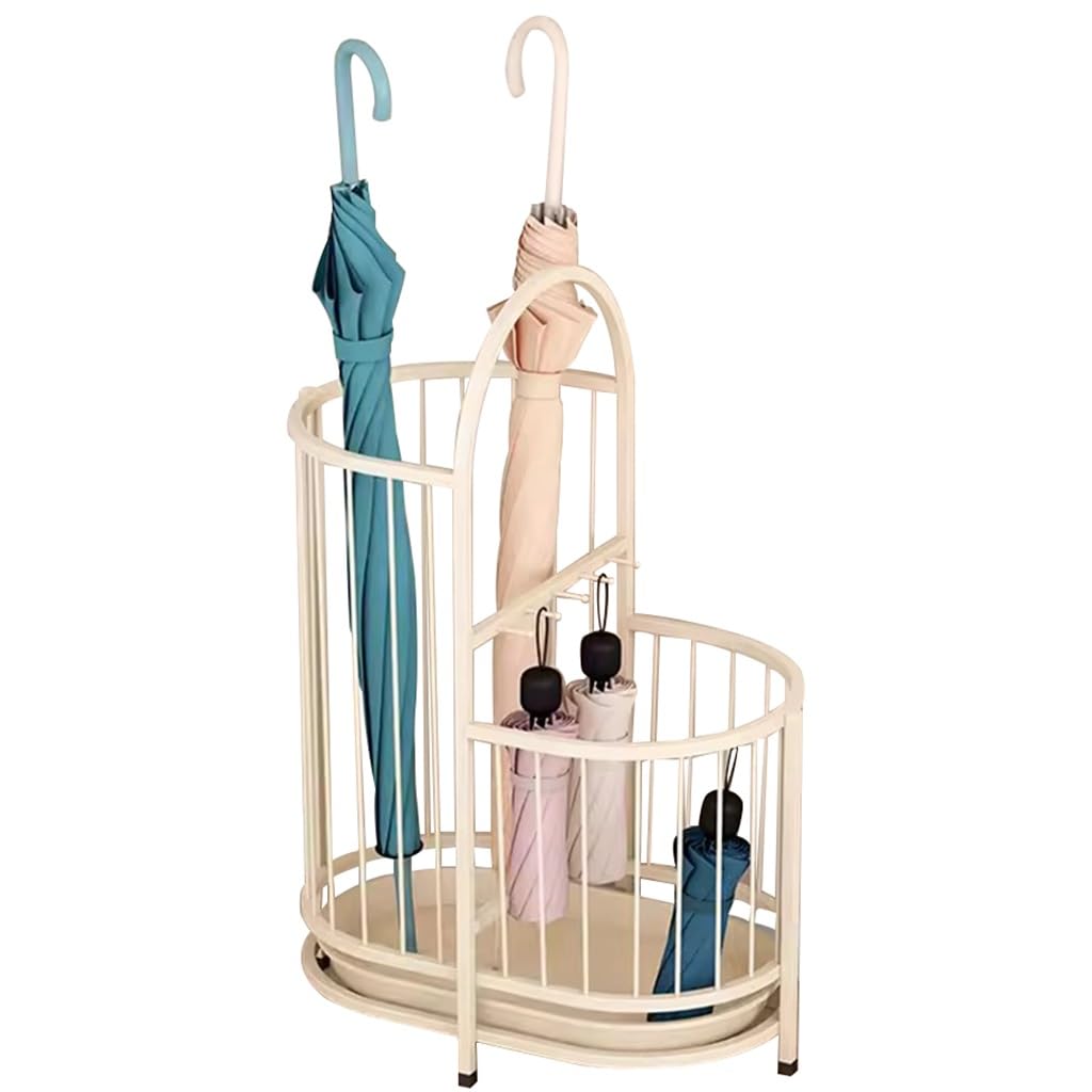 Porte-parapluie d'intérieur style nordique blanc cassé, idée cadeau déco utile pour la maison