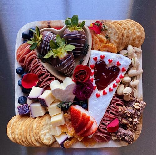 Charity Leaf Disposable Palm Leaf 5" Square Plates (50 Pieces) Bamboo Like Serving Platters, Disposable Boards, Eco-Friendly Dinnerware For Weddings, Catering, Events #TOP1