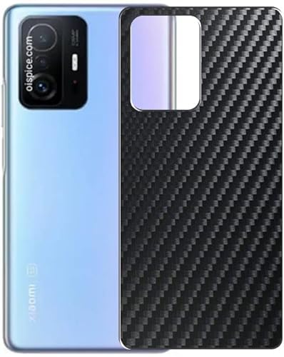 Paquete de 2 protectores de pantalla trasera, compatible con Xiaomi MI 11T negro carbono TPU cubierta protectora (no vidrio templadono protectores