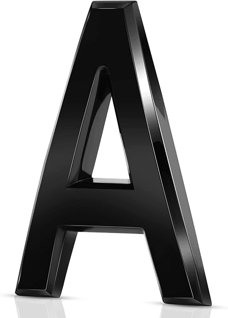 PROUSKY 3D House Numbers Black Self Adhesive 7cm Mailbox Numbers Letter Street Address Numbers Stickers Waterproof Floating Door House Numbers for House Apartment Office Hotel Door Room MailboxA)