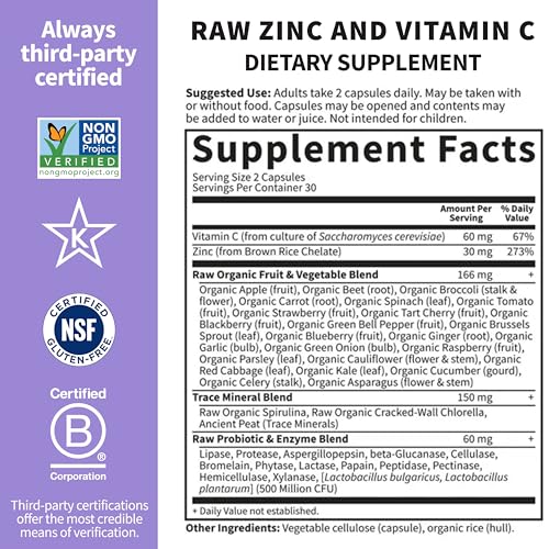 Save 46% on Garden of Life Zinc & Vitamin C Supplements