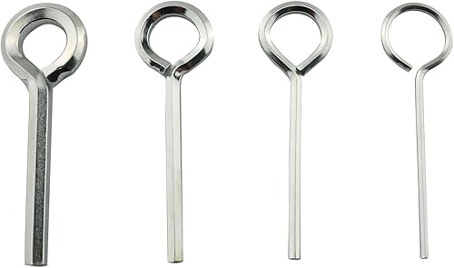 Miniatura 5 de Juego de llaves Allen de anillo 5 en 1, 5/64 pulgadas, 1/8 pulgadas, 5/32 pulgadas, 7/32 pulgadas, llaves Allen con 1 llavero para barra de empuje,