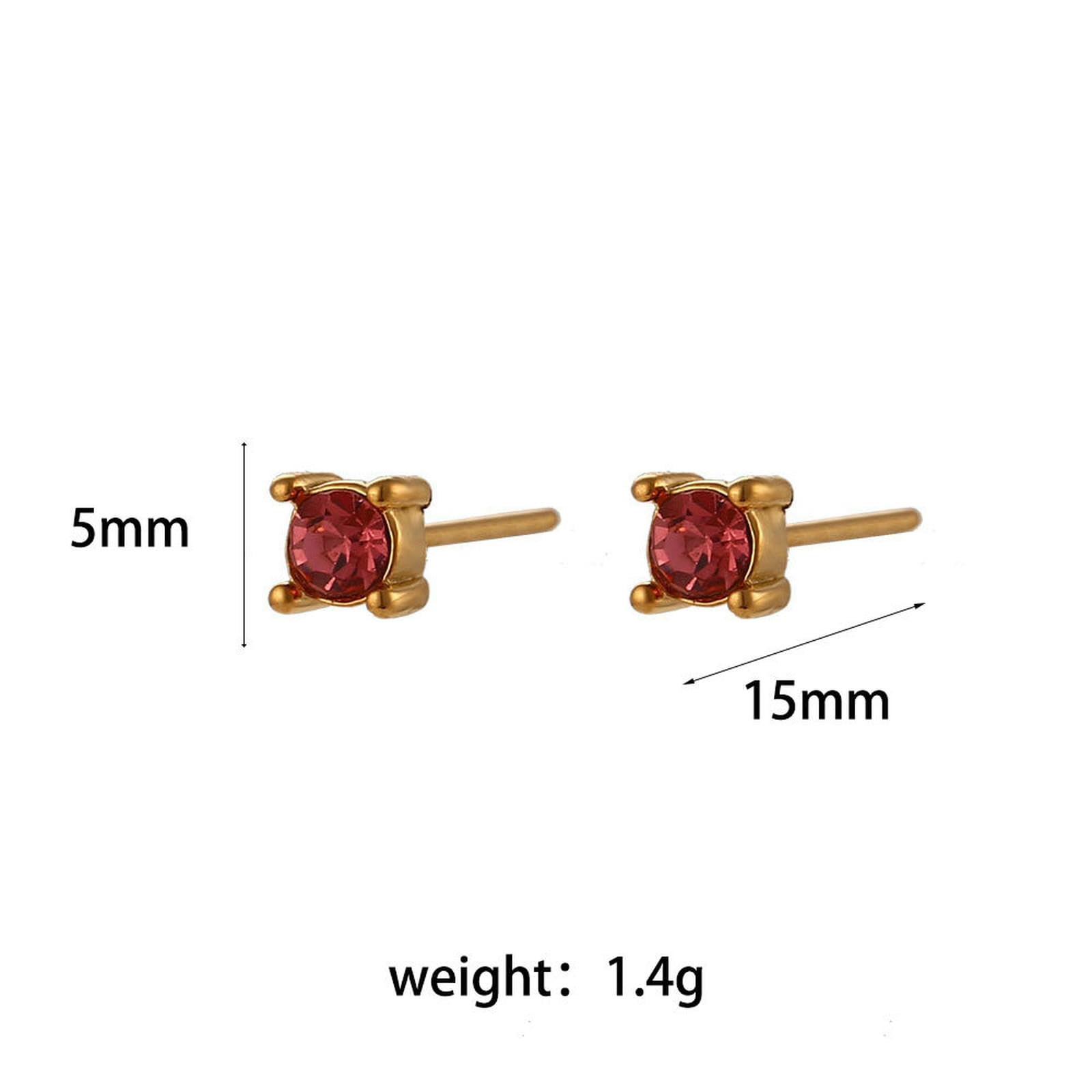 HMJGDHX Edelstahl Perle Zirkon Retro Mini Runde Ohrringe für Frauen Ins Mode Minimalistischen Schmuck Täglichen Party Geschenk