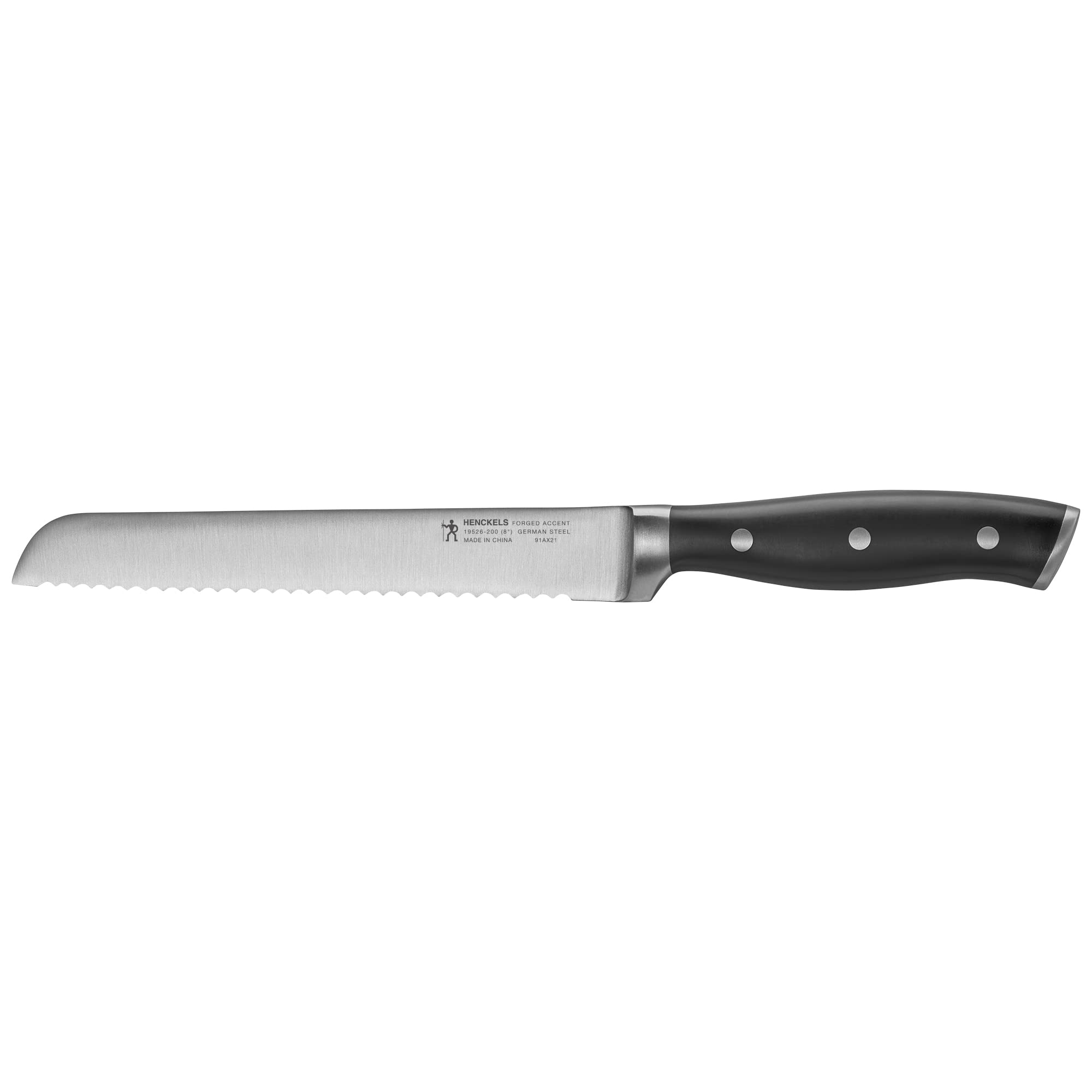 Forged Accent Razor-Sharp 8-inch Bread Knife, Cake Knife, Black, German Engineered Informed by 100+ Years of Mastery