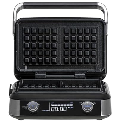ADLER EUROPE Waffeleisen Belgische Waffel – Doppelwaffeleisen mit LCD Display – 2400W Waffelautomat für Butterwaffeln & Schokoladenwaffeln – 5 Programme, 7 Bräunungsstufen – Tief-Heizplatten 12x13x2cm – Bild 4