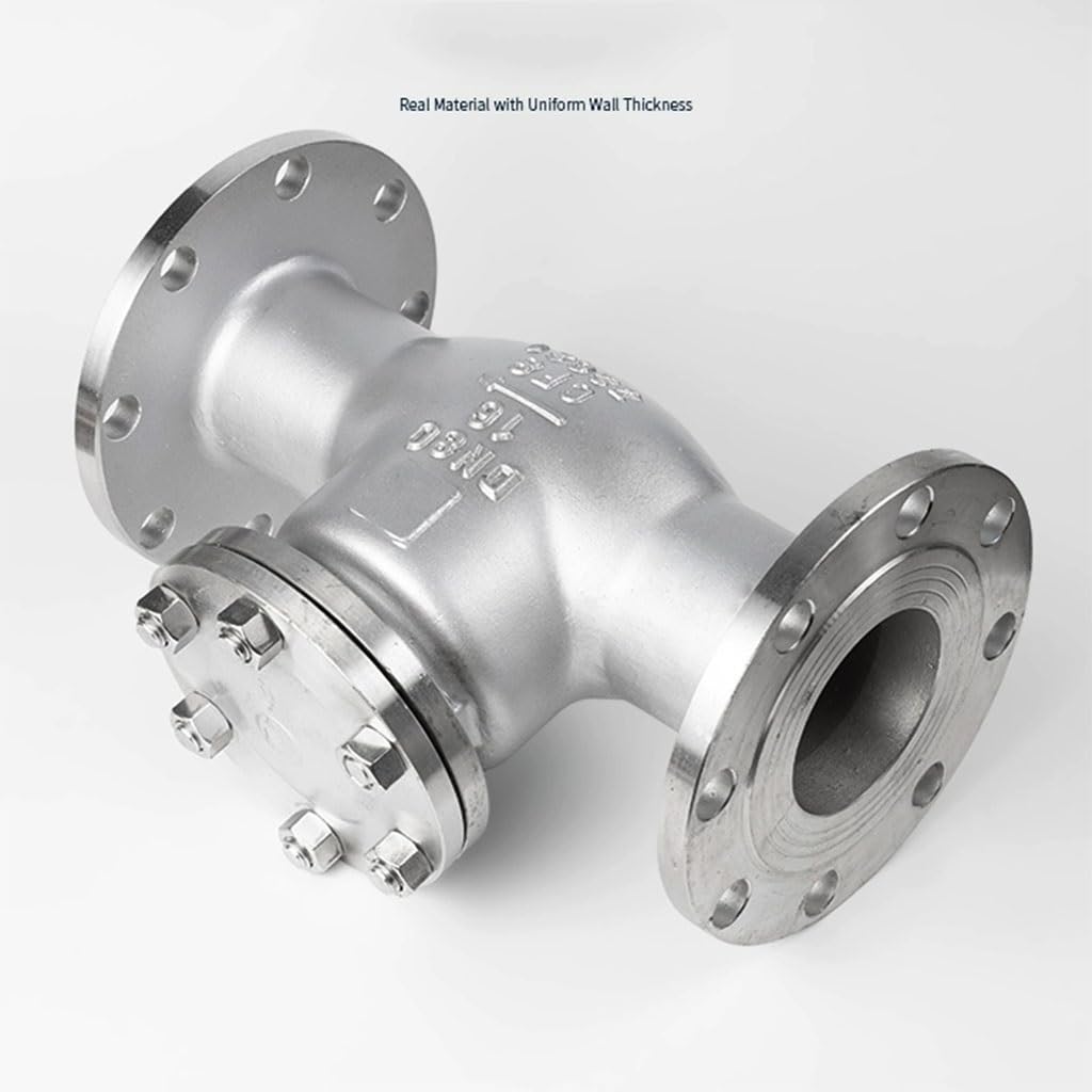 valvola a sfera, valvola a sfera in acciaio inox, Valvola di ritegno flangiata in acciaio inossidabile 304 H44W Valvola di ritegno unidirezionale orizzontale oscillante for reparto chimico DN15 20 25