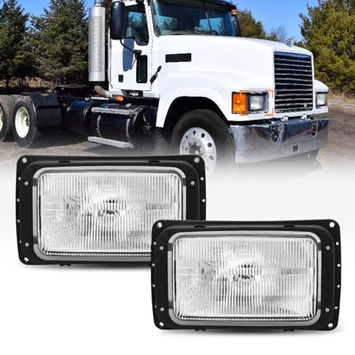 Gronsvt Headlight Assembly fit for Mack CH613 CH600 Truck RD400&600 Truck DOT/SAE Approved Pair...