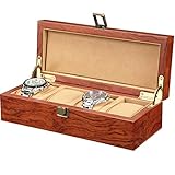 Breite Anwendung: Diese Uhr-Kasten-Speicher ist ideal für den persönlichen Gebrauch (Männer, Frauen, Damen) und Uhrengeschäft Gebrauch, halten Sie Ihre Uhren und Schmuck von Staub.Ein großes Geschenk für jede Feier oder Fest wie Graduierung, Weihnachten, Geburtstag, Promotion, Urlaub, Ruhestand, usw.