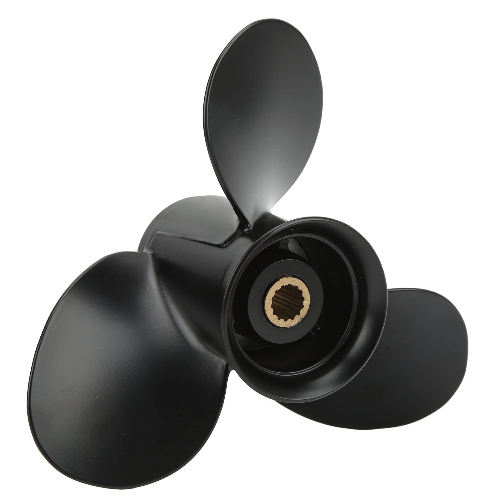 Acouto Außenbordpropeller-Bootsmotorpropeller, 9,25 Zoll Durchmesser mit 3 Blättern, 10 Zoll Teilung, 14 Zähne Spline, Passend für 9,9–20 PS Außenbordmotoren