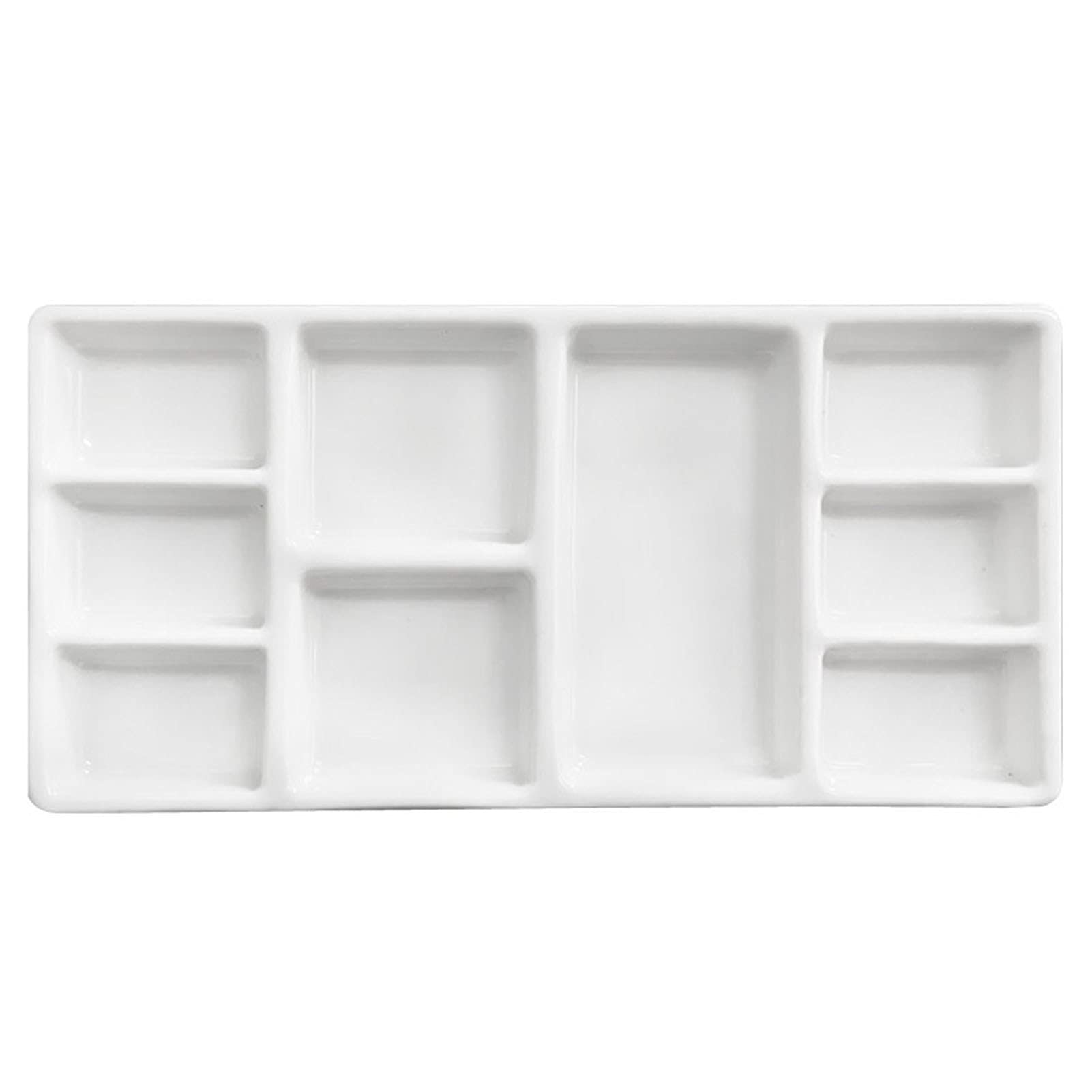 Artists Paint Palettes, Rectangular Ceramic Artist Paint Palette for Watercolor Gouache Oil Tempera