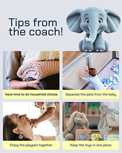 Todale Baby Playpen For Toddler, Large Baby Playard, Indoor & Outdoor Kids Activity Center With Anti-Slip Base, Sturdy Safety Play Yard With Soft Breathable Mesh, Playpen For Babies(Black,50”×50”) #TOP3