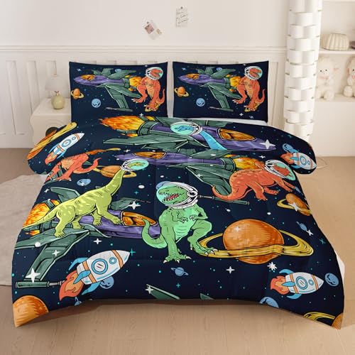 Dearller Boys Comforter Twin Dino Bedding Dinosaur Comforter Twin Boys Bedding Sets 1 Comforter 1 Pillowcases