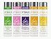 PURE + SIMPLE Duet Lip Balm Collection, vegan, set of 5 tubes, Peppermint Patchouli, Lavender Vanilla, Rose Lavender, Orange Vanilla, Orange Peppermint, soothes and heals.