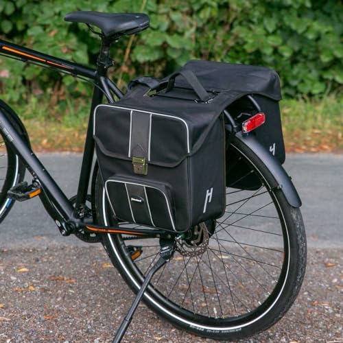 Haberland Fahrradtasche Doppeltasche, Schwarz, 32 x 34 x 16 cm, 25 Liter, DT9732 00