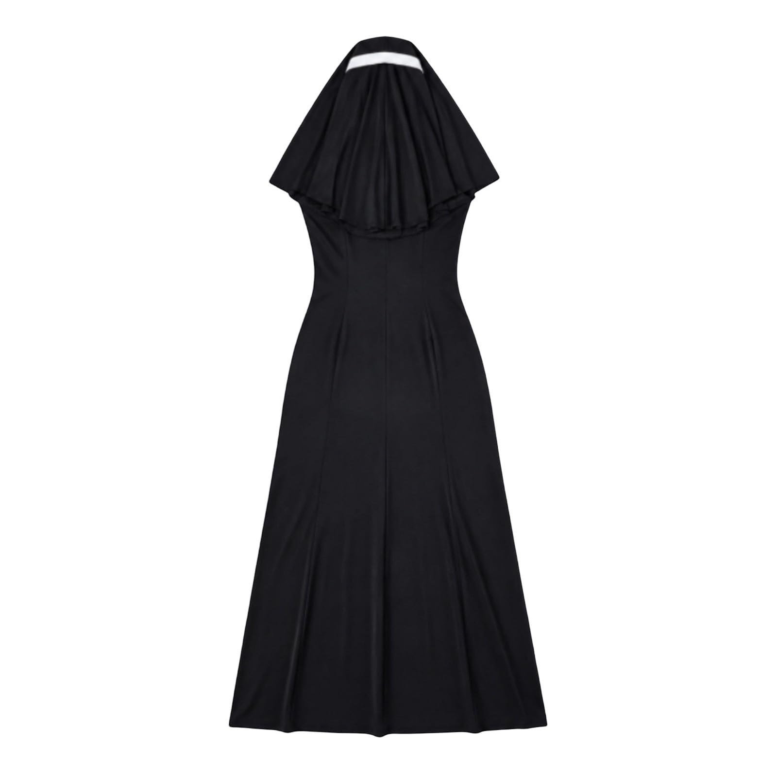 Nonnen kostüm Damen, Sexy Nonnen Kostüm Frauen, Karneval set 3-teilig mit Kopfbedeckung, Halskette, Rock, Perfektes Outfit für Faschingskostüme Damen, Cosplay