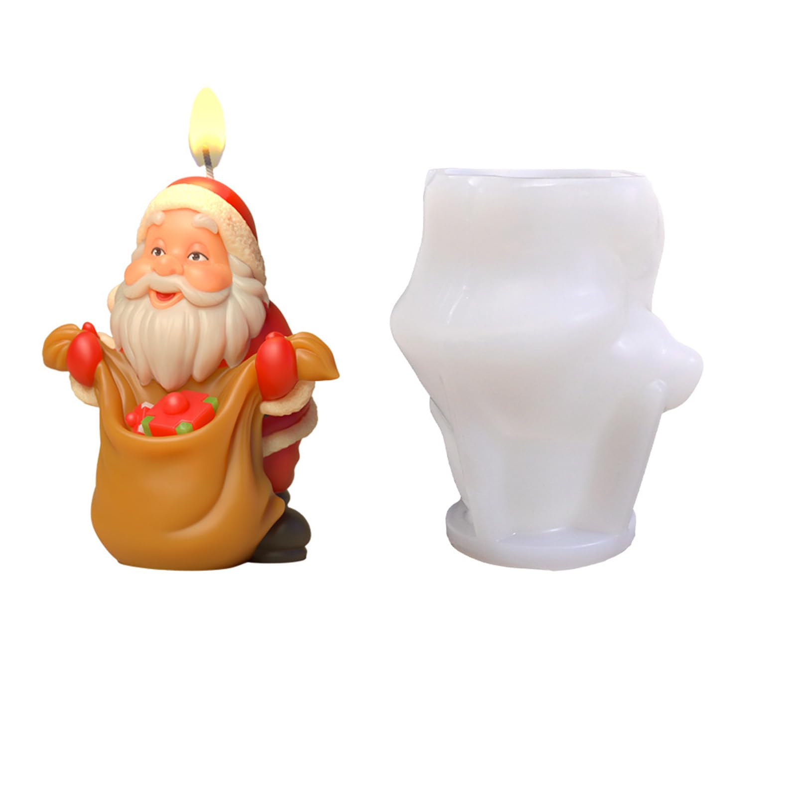 Jazuaiao Santa Silicone Christmas Molds Baking Plasters Molds Casting Cake Decoration Tool Silicone Christmas