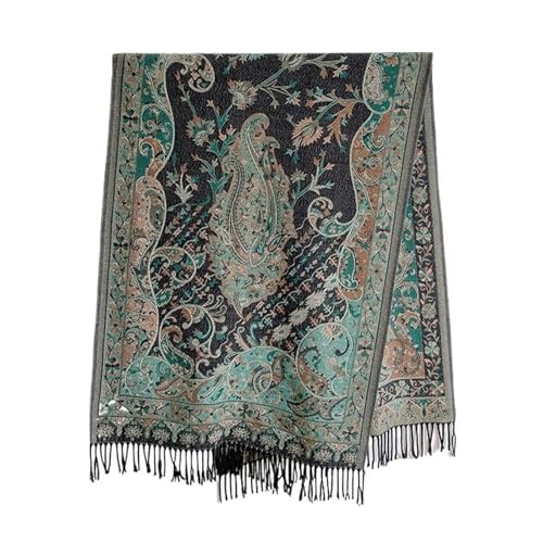 Scarf Winter Thick Warm Scarf Women Cashmere Shawl Neckerchief Female Embroidery Scarf for Men and Women(01)