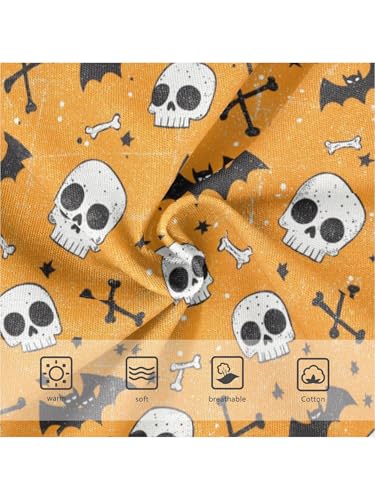 ZZKKO Orange Halloween and Skeleton Bat Girls Underwear Toddler Panties for Girls Comfort Brief Size 2T3