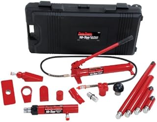 Porto-Power B65115 Black/Red Hydraulic Body Repair 19 Piece Kit - 10 Ton Capacity