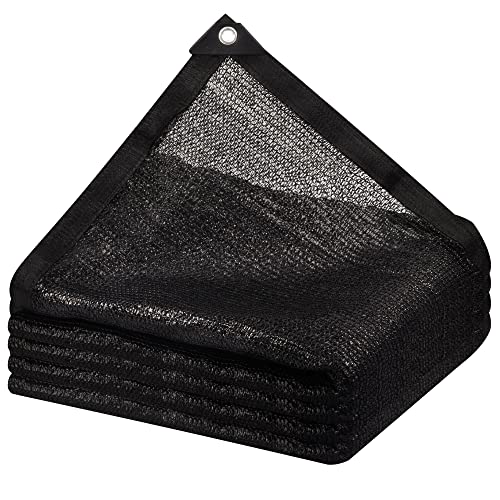 Yardmaker 10 x 20 FT Shade Cloth 75% Mesh Tarp with Grommets, Black HDPE UV Resistant Garden Mesh Netting for Greenhouse, Patio Pergola, Plants Growing, Chicken Coop, Truck Fence