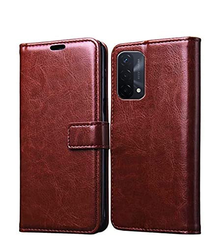 KANVOOS Cover per Oppo A74 4G, Custodia a Libro in Pelle PU con Silicone TPU, Antiurto Flip Caso Portafoglio (Grigio