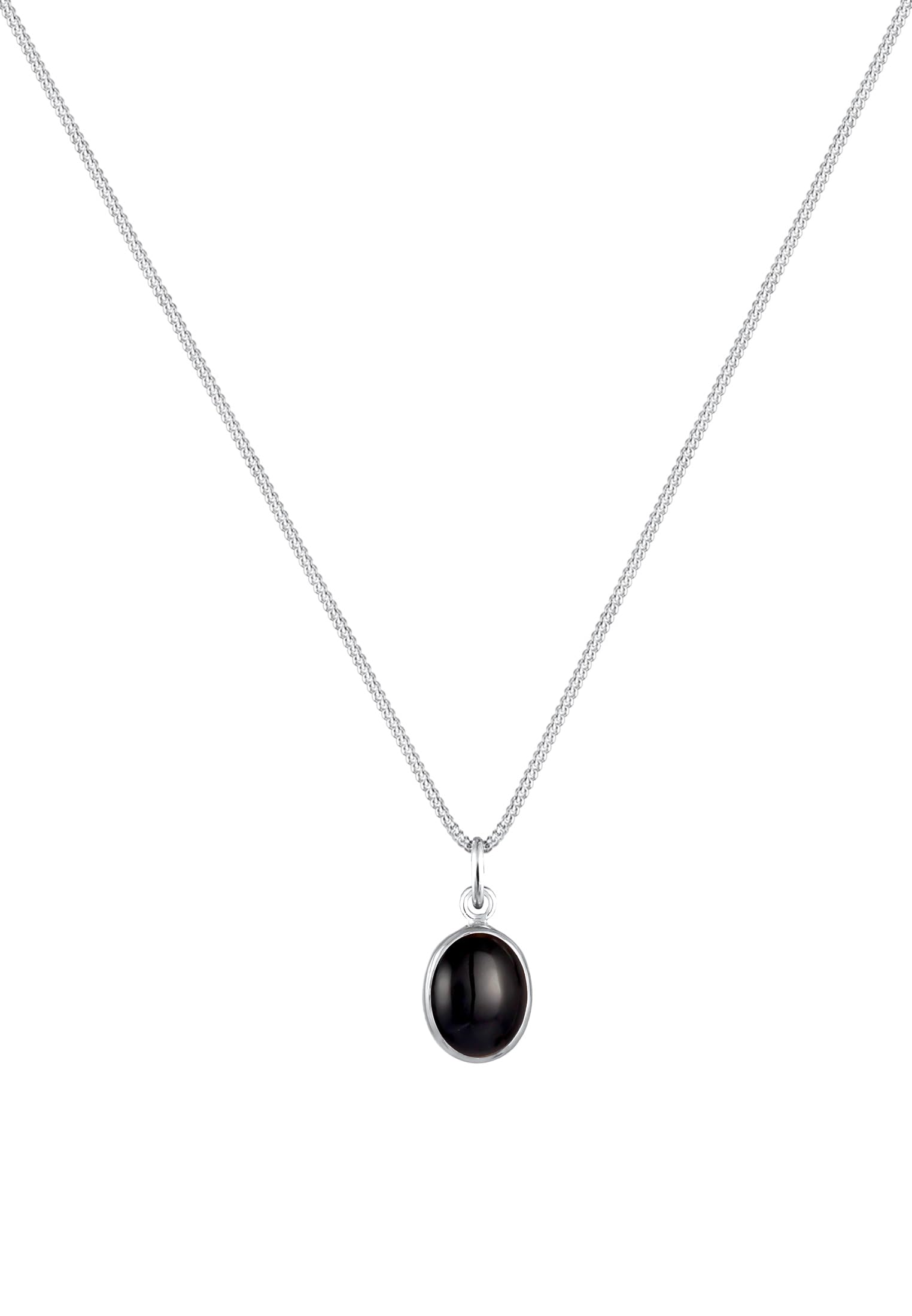 Elli Halskette Damen Edelstein Anhänger mit Malachit 925 Silber