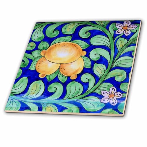 3dRose Italy, Orvieto. Italian Pottery Plate for Sale in the Streets. 4 Inch Ceramic Tile