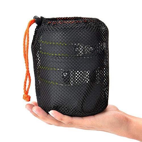 Blusea Conjunto de Utensílios de Cozinha Dobráveis para Acampamento, com Bolsa de Transporte - Verde