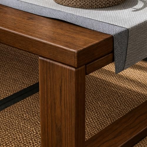 Image of Foldable Japanese Floor Tea Table Minimalist Low Height Wooden Coffee Table Zen Style Solid Wood Living Room Bedroom Hall Garden Table Walnut 80 x 40 x 30