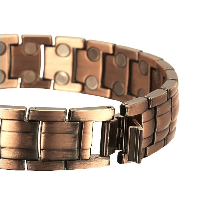 Magnetarmband für Herren aus Kupfer mit Verschluss