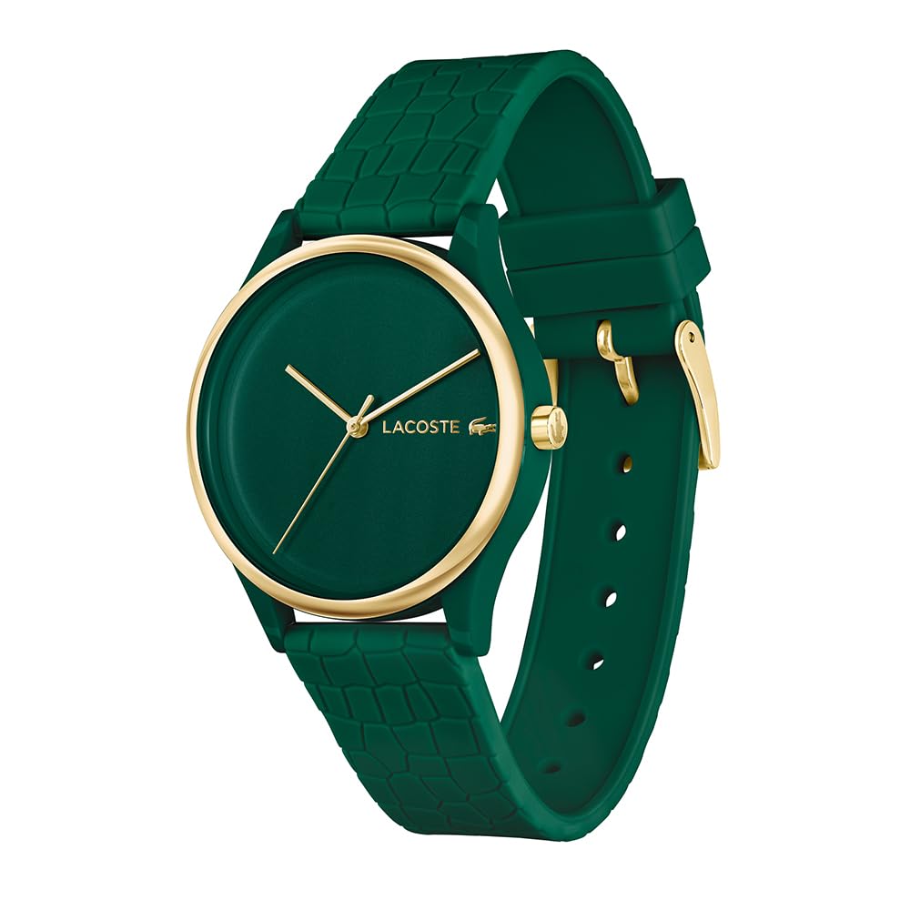 Lacoste Reloj analógico para Mujer Crocodelle Collection con Correa de Silicona Texturizada