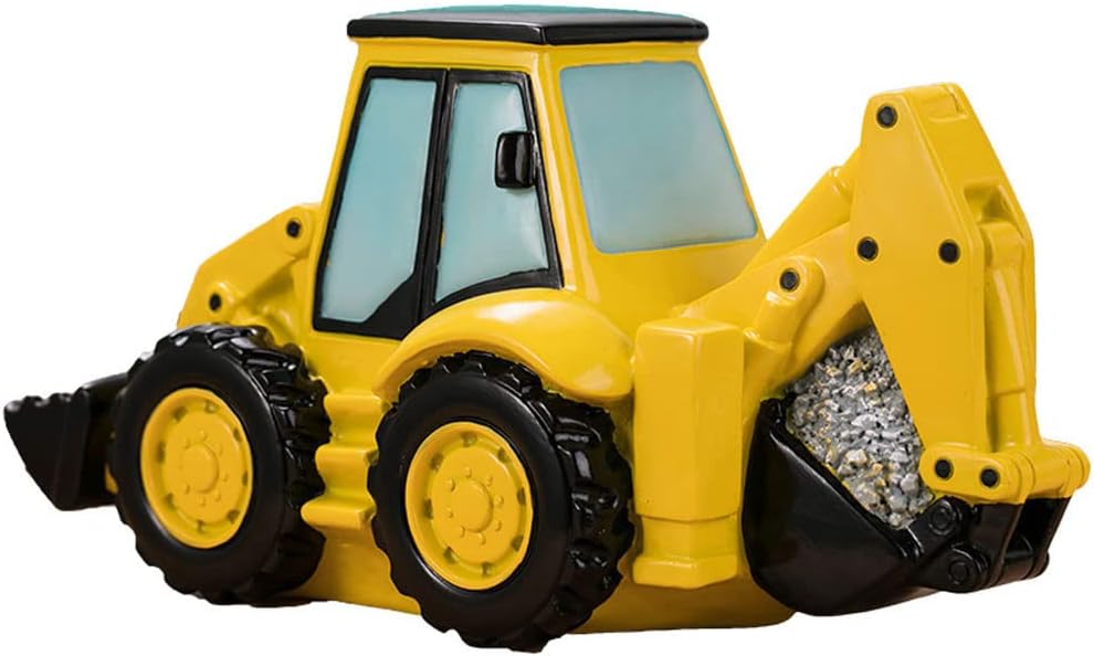 Cartoon Excavator Resin Coin Bank Piggy Bank Money Box