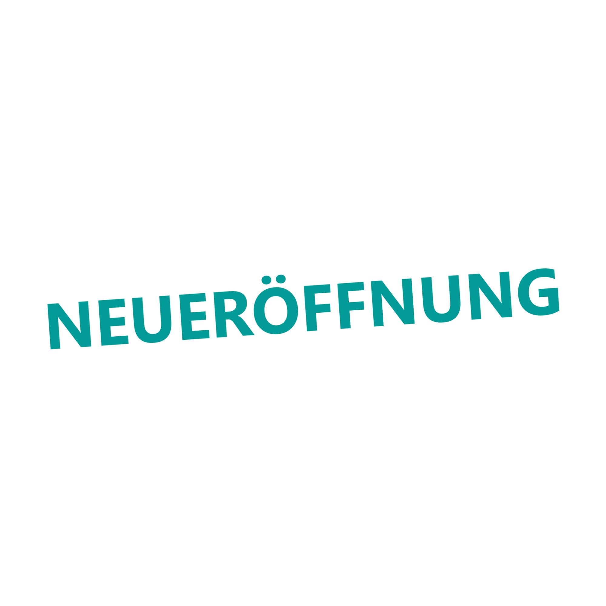 Indigos UG Schaufenster Aufkleber Neueröffnung - Türkis - 120 cm - Fensterfolie Sticker erstellen - Geschäft, Einzelhandel - individuelle Beschriftung