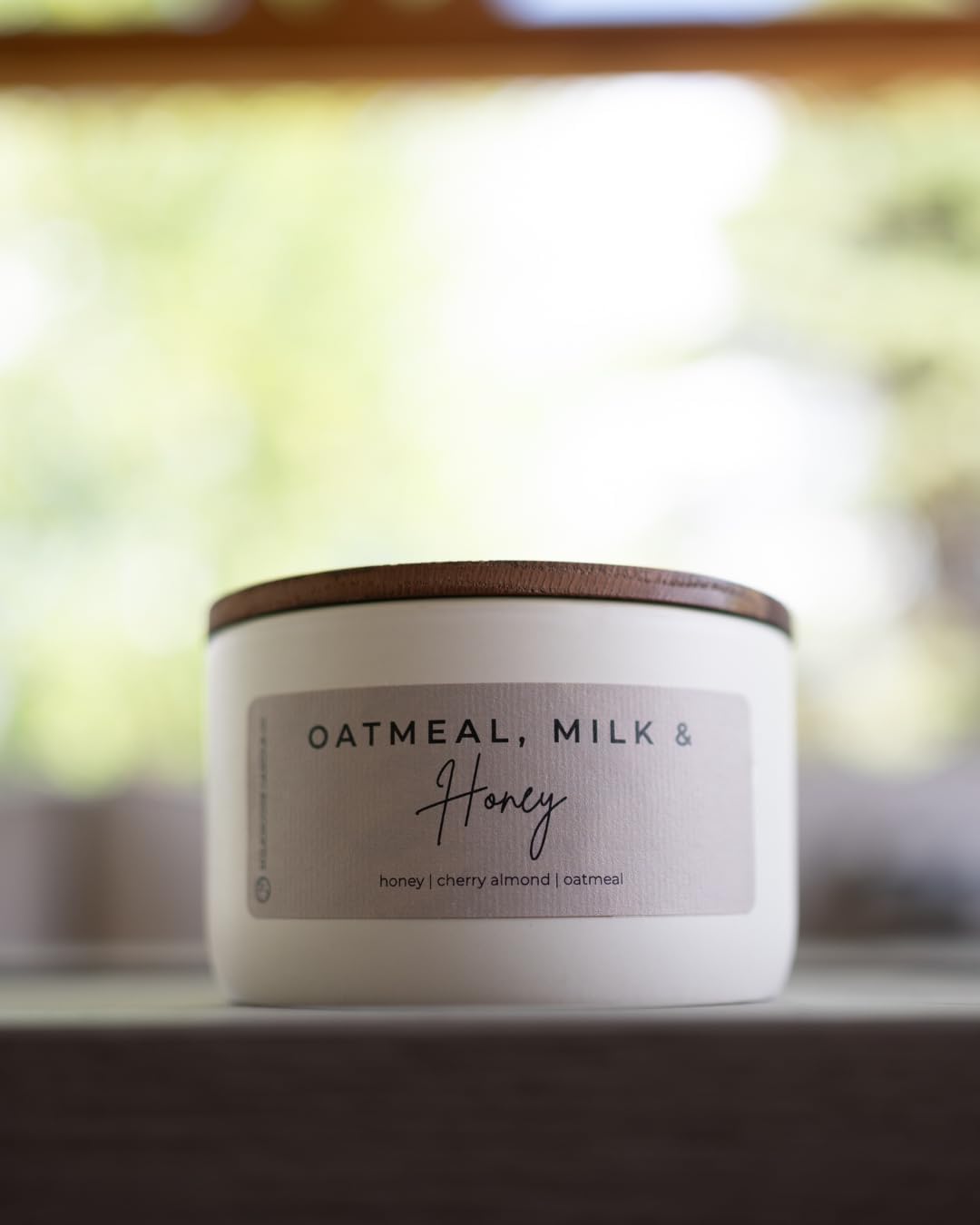 Milkhouse Candle Company Oatmeal, Milk & Honey Soy Candle - Honey | Cherry Almond | Oatmeal Scented - 10 oz Signature Statement Candle with Lid, 20+ Hour Burn Time, Made in the USA