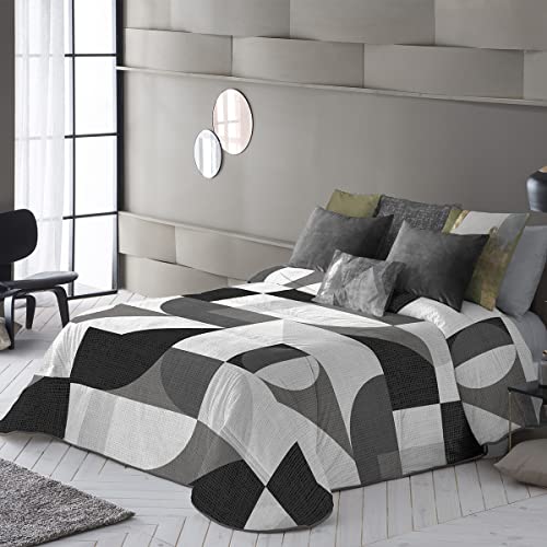 EDREDON NORDICO GEOR Gris DE ANTILO (Cama 105 (200x270 cm.))