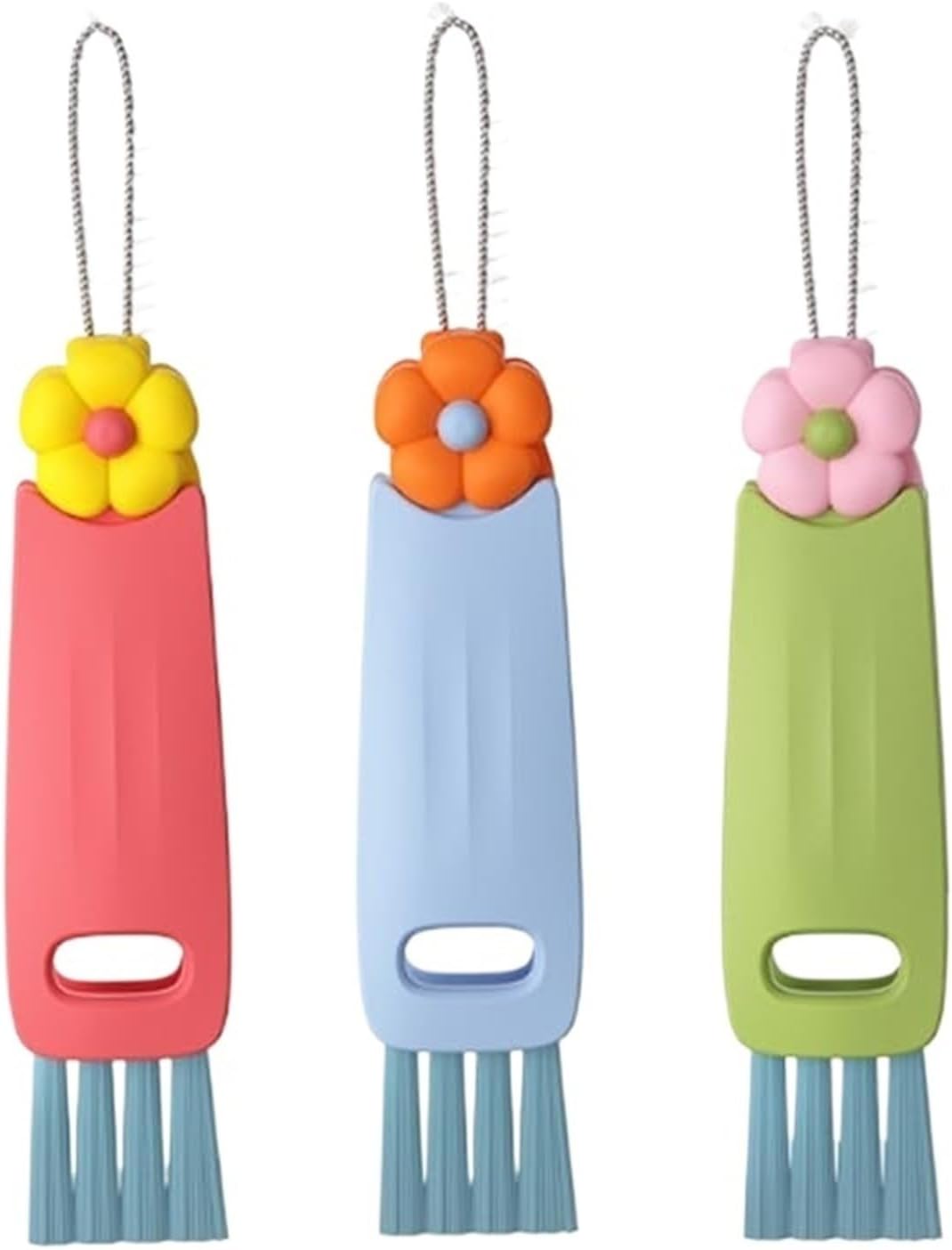 3 in 1 Cup Lid Cleaning Brush Crevice for Bottle Gap Tight Spaces Multifunctional 3PCS