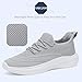 VAMJAM Men's Running Shoes Slip On Walking Shoes Non Slip Lightweight Workout Breathable Gym Sneakers Fashion Mesh Sneakers LightGray Size 14