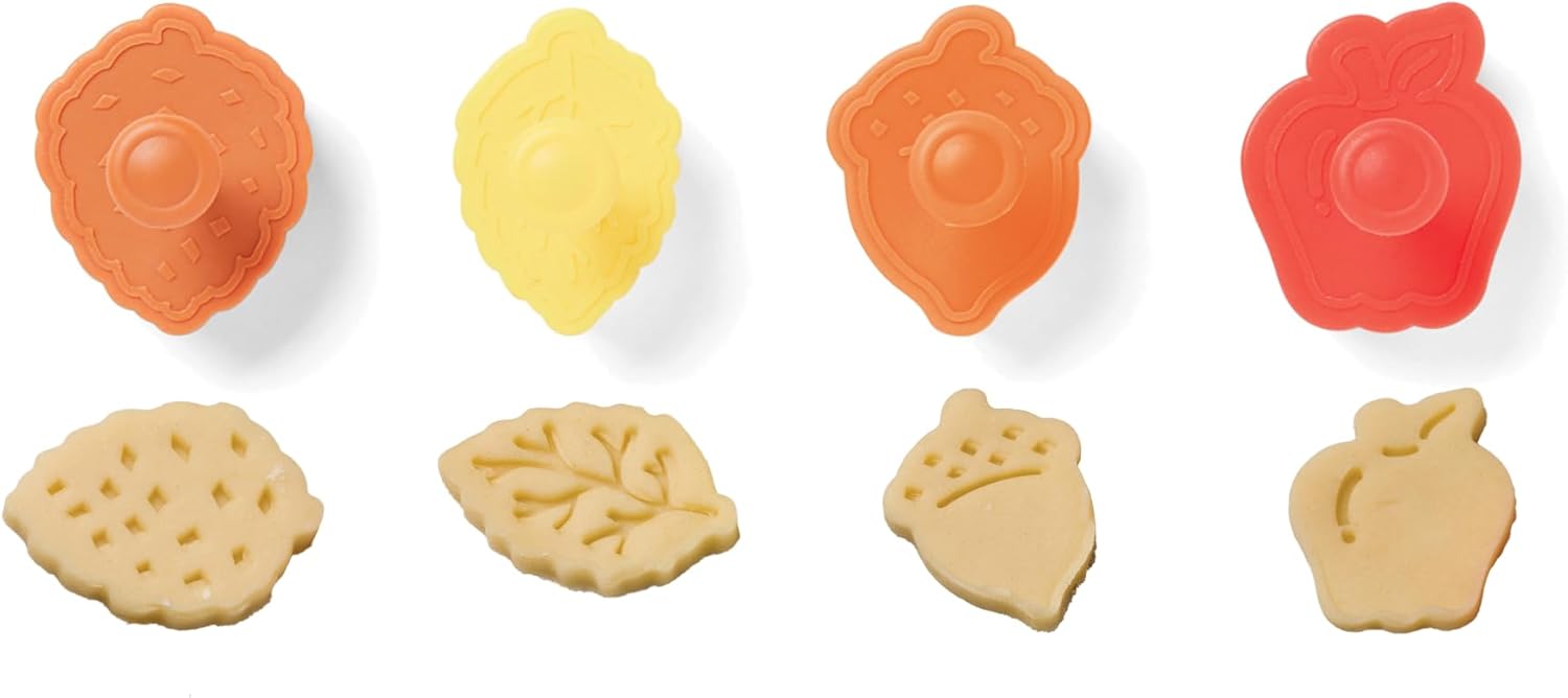 Fox Run Harvest Autumn Leaves 2" Pastry/Cookie/Pie/Fondant Stampers and Cutters, 4-Piece Set, Multicolor