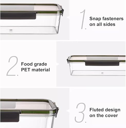 Miniatura 4 de VANDHOME Recipientes para pasta 2.25L Juego de 2