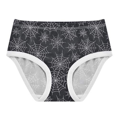 Joisal Girls Underwear Toddler 2t Cotton Girl Panties Cute Aesthetic Briefs Undies Kids White Spider Webs Black