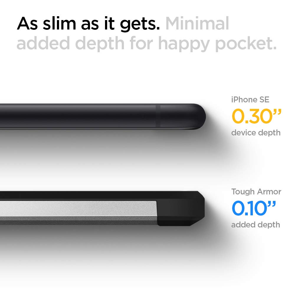 Spigen Tough Armor [2nd Generation] Designed for iPhone 8 Case (2017) / Designed for iPhone 7 Case (2016) - Satin Silver