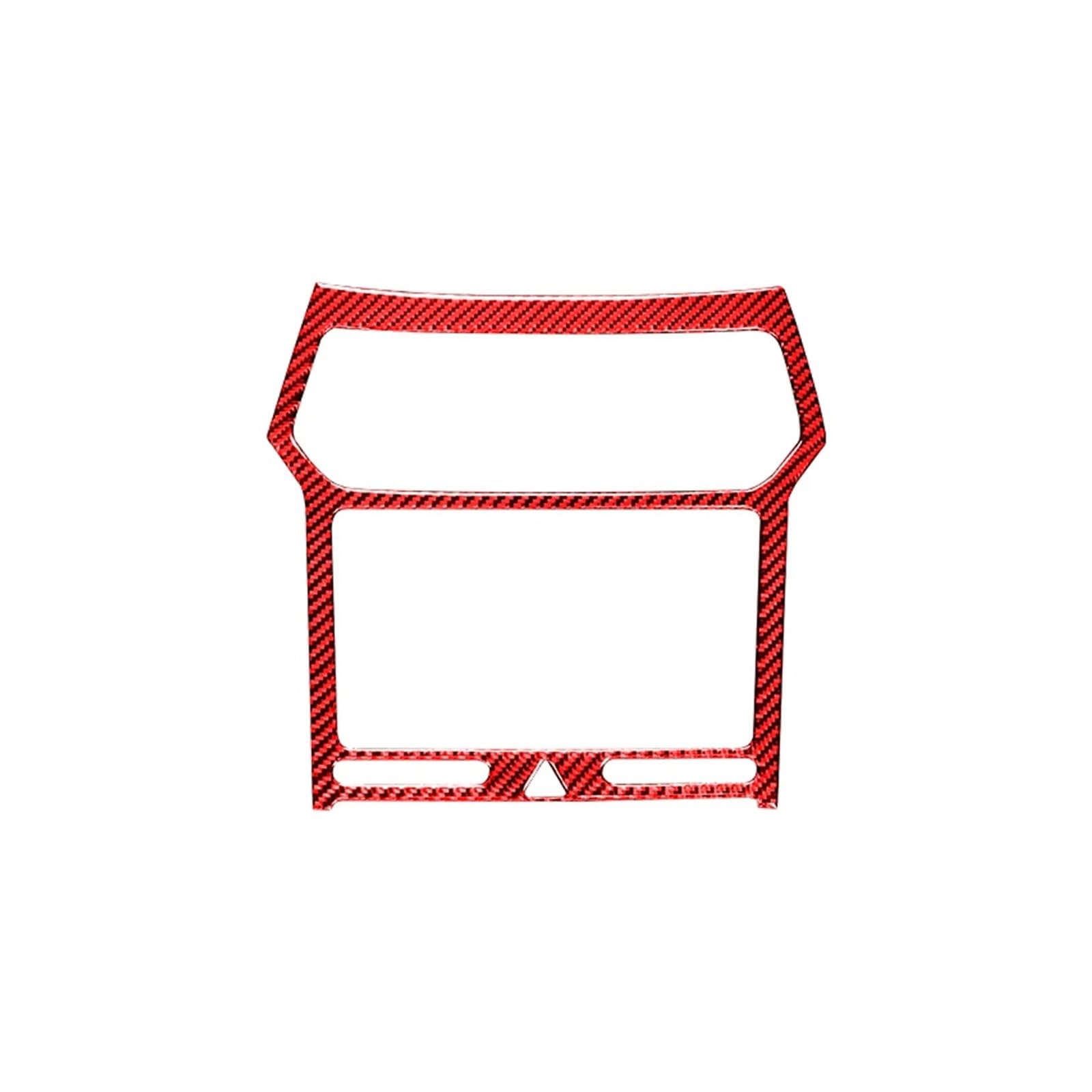 Carbon Fiber for for Explorer 2013-2019 Car Accessories Car Central Air Outlet Navigation Panel Decorative Frame Sticker Decal Car Interior Panel Trim(Red)