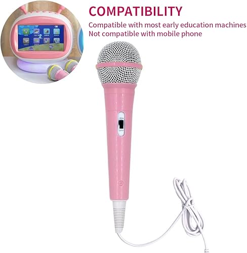 Miniatura 4 de EKDJKK Micrófono con cable, micrófono dinámico portátil con cable Jack de 0.138 in, ligero, sin batería, máquina de canto para el hogar, micrófono