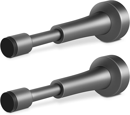 2 topes de puerta de resorte, topes de puerta de aluminio para parte inferior de la puerta, tecnología de absorción de golpes hidráulicos, pistola