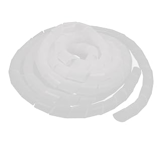 Aexit 16mm Dia Soldering Guns & Irons 5M Length Cable Wire Tidy Wrap Spiral Wrapping Band Guns Organizer White