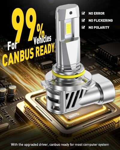Image of AUXITO 9006 Bulb HB4 Bulbs, 50000LM Brighter Ultra-Bright, Plug N Play, Long Lifespan, No Flicker, 99% Compatibility, 2PCS
