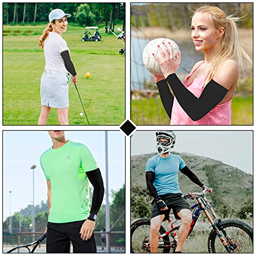 Rescoto Uv Sun Protection Arm Sleeves, 2 Pair Tattoo Cover Up - Upf 50 Compression Cooling Arm Sleeves For Men & Women - Work, Golf, Baseball, Basketball, Football #TOP5