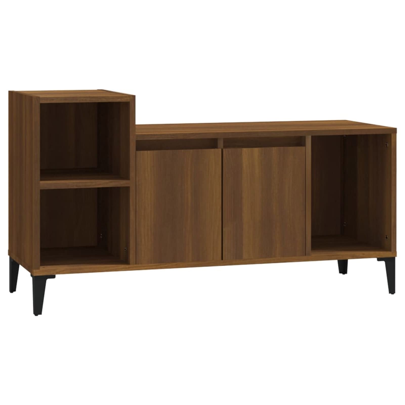 Homgoday Brązowa szafka pod telewizor 100 x 35 x 55 cm wielowarstwowa drewniana szafka pod telewizor, szafka pod telewizor stolik do salonu stolik do salonu wewnątrz