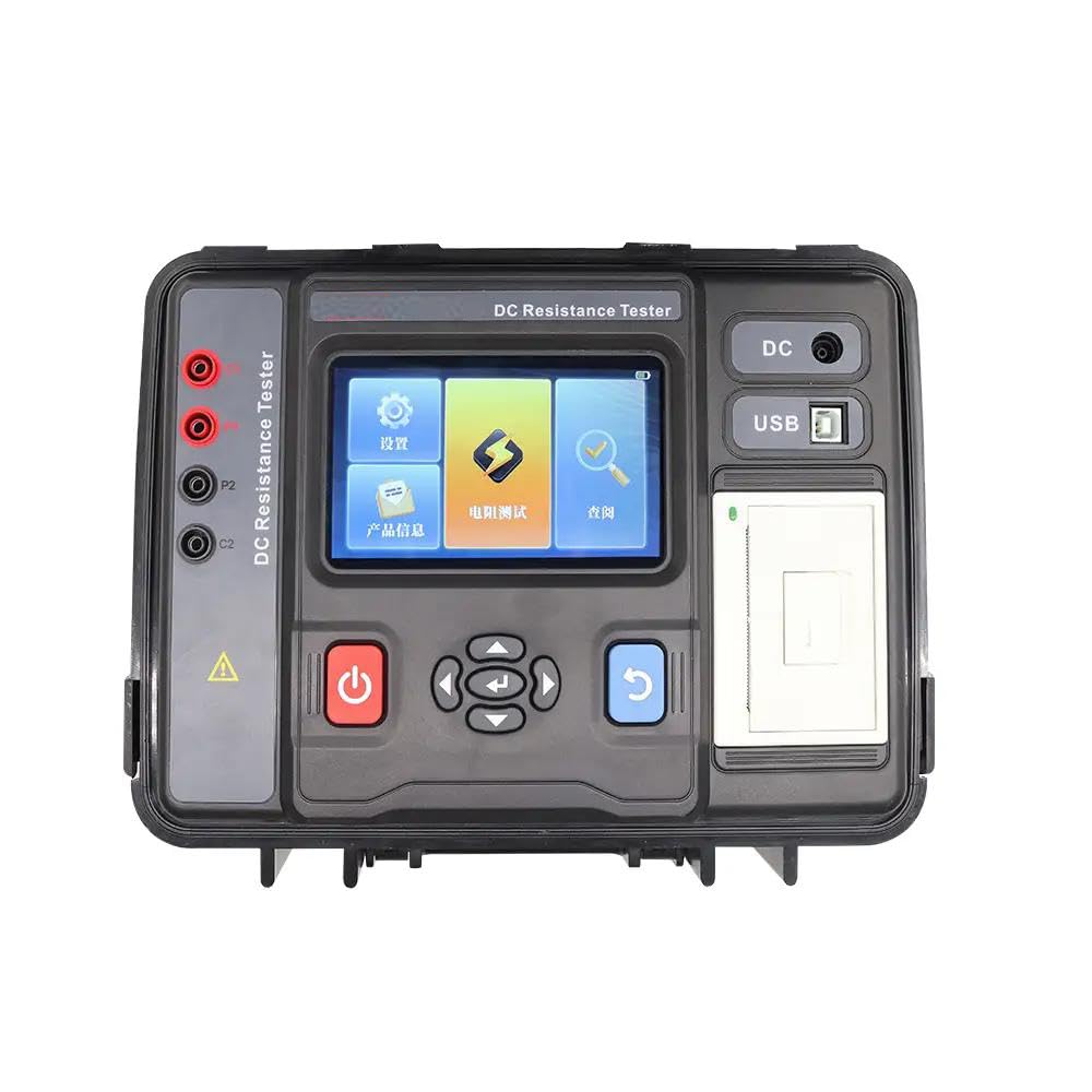 Transformer DC Resistance Tester with Short Circuit Current 20A Cu, Al, Fe, Au, Ag Test Materials for Measuring Transformer Winding Resistance, Ground Grid Connection Continuity, Etc