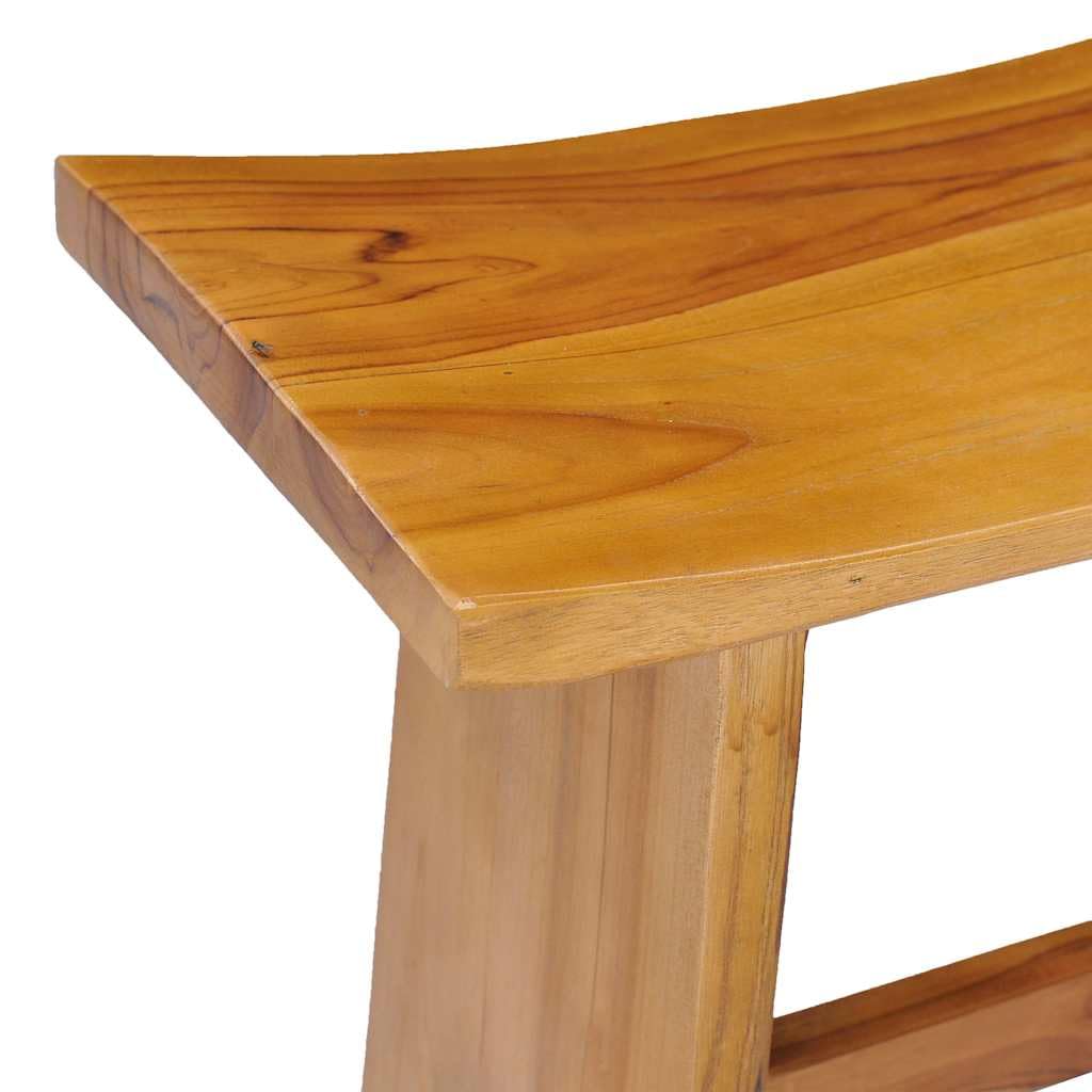 Taburete plegable de madera maciza de teca, resistente a la intemperie, apilable, portátil, versátil para cocina, jardín, balcón, terraza, exterior, picnic, oficina, resistente, duradero